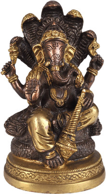 20% OFF on Exotic India Four-Armed Ganesha Seated on Five-hooded Serpent Showpiece - 12.7 cm 20% OFF on Exotic India Four-Armed Ganesha Seated on Five-hooded Serpent Showpiece - 12.7 cm