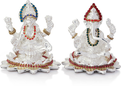Episode Silver Plated Shubh Laxmi Ganesh Showpiece - 7.5 cm Episode Silver Plated Shubh Laxmi Ganesh Showpiece - 7.5 cm