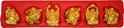44% OFF on Anjalika Feng Shui Laughing Buddha 6 Pieces In Gold Showpiece - 5 cm 44% OFF on Anjalika Feng Shui Laughing Buddha 6 Pieces In Gold Showpiece - 5 cm