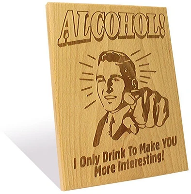 Engrave An Alcoholic's Alibi Plaque Small Showpiece - 25 cm