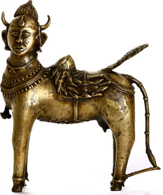 20% OFF on Exotic India Kamadhenu - The Wish-Fulfilling Divine Cow (Tribal Sculpture from Bastar) Showpiece - 28.956000000000003 cm