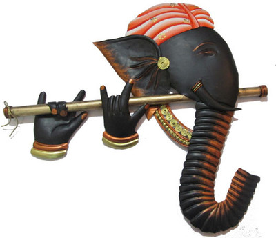 29% OFF on Craftter Fluet Ganesh-Wall Hanging Showpiece - 45 cm