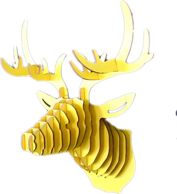 37% OFF on Panache Animal Head AH005-Yellow Showpiece - 80 cm