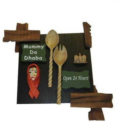 31% OFF on Earth Mural of Mummy Da Dhaba Showpiece - 38.1 cm