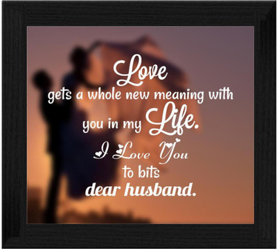 44% OFF on Ellicon B598 Love Quotes Husband Showpiece - 19.5 cm
