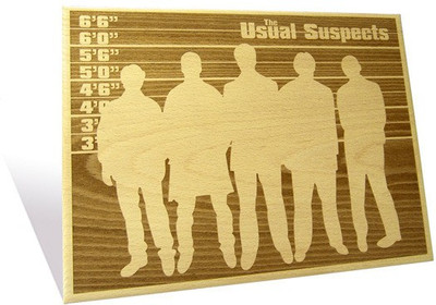 Engrave The Usual Suspects Plaque Small Showpiece - 25 cm Engrave The Usual Suspects Plaque Small Showpiece - 25 cm