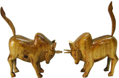 8% OFF on Karukraft Wooden Standing Bull Pair Showpiece - 7.5 cm 8% OFF on Karukraft Wooden Standing Bull Pair Showpiece - 7.5 cm