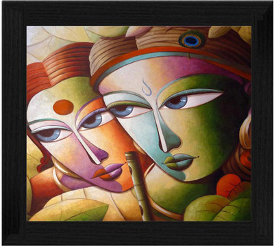 44% OFF on Ellicon B97 Krishna Painting Showpiece - 19.5 cm