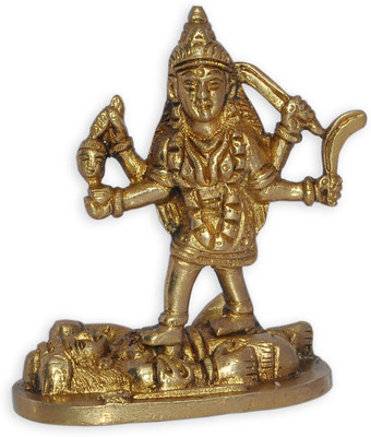 26% OFF on Prisha India Craft Figurine Ma Kali Durga Hindu Sculpture and Statue Indian Showpiece - 7 cm