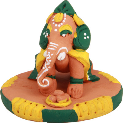 27% OFF on Adaa Terracotta - Crawling Ganesha Statue - Green & Yellow Showpiece - 6.5 cm 27% OFF on Adaa Terracotta - Crawling Ganesha Statue - Green & Yellow Showpiece - 6.5 cm