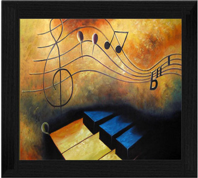44% OFF on Ellicon B85 Piano And Notes Abstract Painting Showpiece - 19.5 cm