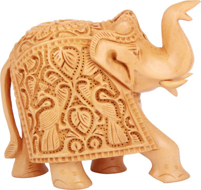 32% OFF on Adaa Whitewood - Handmade Carved Royal Elephant Statue Showpiece - 10.16 cm 32% OFF on Adaa Whitewood - Handmade Carved Royal Elephant Statue Showpiece - 10.16 cm
