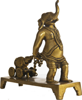 20% OFF on Exotic India Ganesha Drawing the Cart with His Mouse on It Showpiece - 17.272 cm