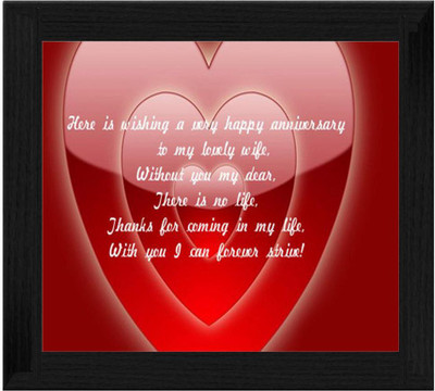 44% OFF on Ellicon B635 Anniversary Message For Wife Showpiece - 19.5 cm