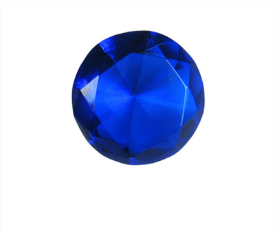 25% OFF on Eshoppee Feng Shui Blue Crystal Diamond 40mm For Remove Outside Negetive Energy Showpiece - 4 cm