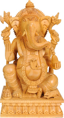 20% OFF on Exotic India Bhagawan Ganesha Seated on Chowki Showpiece - 27.94 cm 20% OFF on Exotic India Bhagawan Ganesha Seated on Chowki Showpiece - 27.94 cm