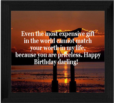 44% OFF on Ellicon B614 Wife Birthday Message Showpiece - 19.5 cm