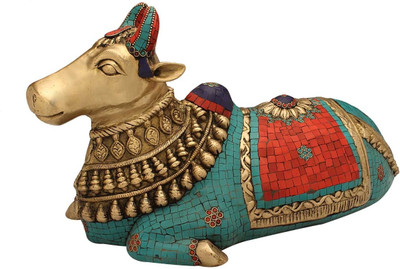 StatueStudio Nandi Stone Showpiece - 30.48 cm StatueStudio Nandi Stone Showpiece - 30.48 cm