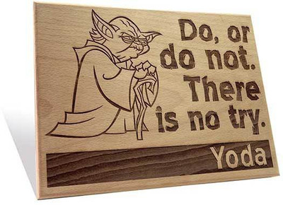 Engrave Yoda Says Plaque Medium Showpiece - 30 cm