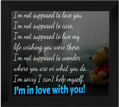 44% OFF on Ellicon B283 I Love You Quotes Showpiece - 19.5 cm