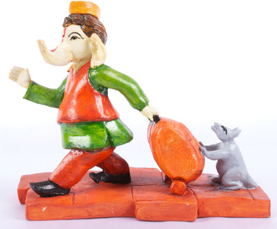 10% OFF on The Nodding Head Lord Ganesha Travelling with Briefcase and Mushika Showpiece - 13 cm 10% OFF on The Nodding Head Lord Ganesha Travelling with Briefcase and Mushika Showpiece - 13 cm