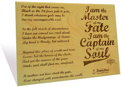 Engrave Invictus Plaque Small Showpiece - 25 cm Engrave Invictus Plaque Small Showpiece - 25 cm