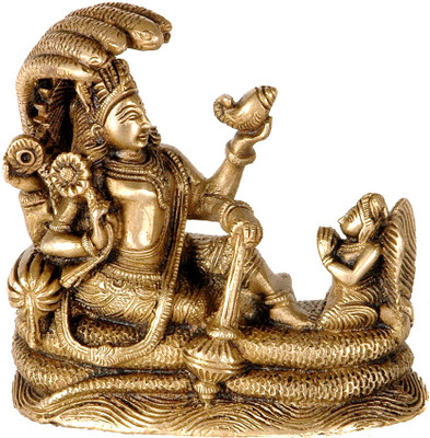 20% OFF on Exotic India Vishnu Seated on Sheshnaga with Garuda Showpiece - 10.16 cm 20% OFF on Exotic India Vishnu Seated on Sheshnaga with Garuda Showpiece - 10.16 cm