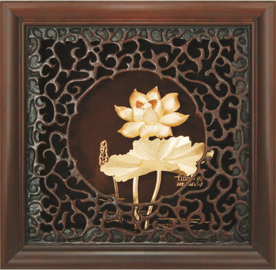 23% OFF on FineDor 24K Gold Leaf Frames Lotus Showpiece - 32 cm 23% OFF on FineDor 24K Gold Leaf Frames Lotus Showpiece - 32 cm