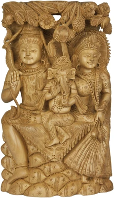19% OFF on Exotic India The Holy Family on Mount Kailash Showpiece - 30.48 cm