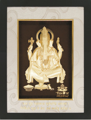23% OFF on FineDor 24K Gold Leaf Frames Lord Ganpati Showpiece - 25 cm 23% OFF on FineDor 24K Gold Leaf Frames Lord Ganpati Showpiece - 25 cm
