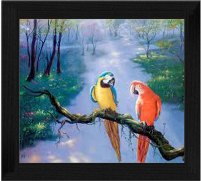 44% OFF on Ellicon B24 Love Bird Frame Showpiece - 19.5 cm
