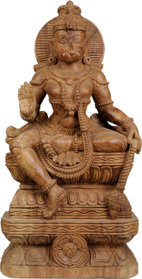 20% OFF on Exotic India Lord Hanuman Seated on Lotus Throne Showpiece - 60.96 cm 20% OFF on Exotic India Lord Hanuman Seated on Lotus Throne Showpiece - 60.96 cm