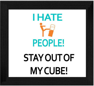 44% OFF on Ellicon B660 I Hate People Showpiece - 19.5 cm