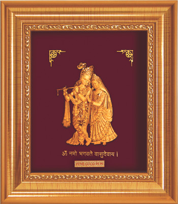 22% OFF on FineDor 24K Gold Leaf Frames Radha Krishna Golden Frame Showpiece - 18 cm 22% OFF on FineDor 24K Gold Leaf Frames Radha Krishna Golden Frame Showpiece - 18 cm