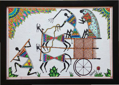 34% OFF on Craftter Warli Art-Wall Hangings-1 Showpiece - 28 cm