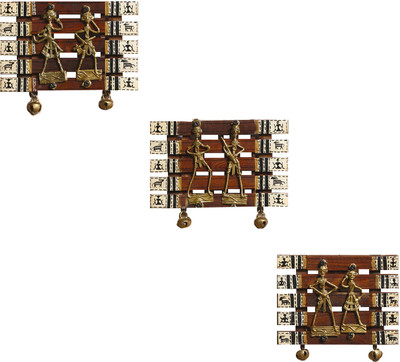 50% OFF on Aapno Rajasthan Delightful Dhokra Work Wooden Wall Hanging Set Showpiece - 7.62 cm 50% OFF on Aapno Rajasthan Delightful Dhokra Work Wooden Wall Hanging Set Showpiece - 7.62 cm