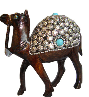 57% OFF on Haveli Arts Wooden Camel Showpiece - 14 cm