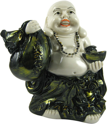 38% OFF on Eshoppee Feng Shui Ant.Color Laughing Buddha With Money Potli And Ingot Showpiece - 18 cm 38% OFF on Eshoppee Feng Shui Ant.Color Laughing Buddha With Money Potli And Ingot Showpiece - 18 cm