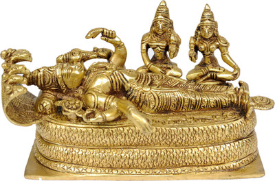 20% OFF on Exotic India Shesha-shayi Vishnu with Shridevi and Bhudevi Showpiece - 8.89 cm 20% OFF on Exotic India Shesha-shayi Vishnu with Shridevi and Bhudevi Showpiece - 8.89 cm