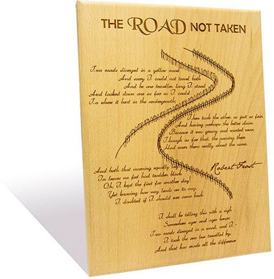 Engrave The Road Not Taken Plaque Medium Showpiece - 30 cm