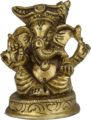 20% OFF on Exotic India Four Armed Turbaned Ganesha (Small Sculpture) Showpiece - 6.35 cm 20% OFF on Exotic India Four Armed Turbaned Ganesha (Small Sculpture) Showpiece - 6.35 cm