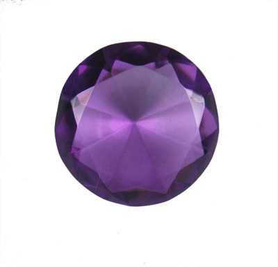 25% OFF on Eshoppee Feng Shui Purple Crystal Diamond 40mm For Remove Outside Negetive Energy Showpiece - 4 cm