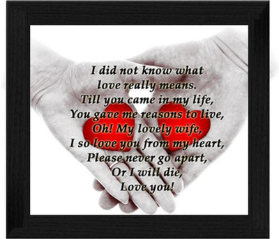 44% OFF on Ellicon B603 Love Message For Wife Showpiece - 19.5 cm