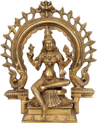 20% OFF on Exotic India Goddess Lakshmi Seated on Lotus with Floral Prabhavali Showpiece - 25.4 cm 20% OFF on Exotic India Goddess Lakshmi Seated on Lotus with Floral Prabhavali Showpiece - 25.4 cm