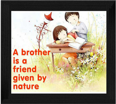 44% OFF on Ellicon B406 Wonderful Brother Quotes Showpiece - 19.5 cm