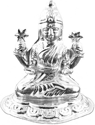 Jpearls Laxmi Showpiece - 3 cm Silver, Silver Jpearls Laxmi Showpiece - 3 cm Silver, Silver