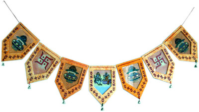 56% OFF on Little India Paper Mache Work Gemstone Painted Door Hanging 207 Showpiece - 8 cm Aluminium, Multicolor