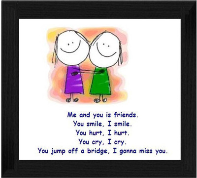 44% OFF on Ellicon B244 Funny About Friends Showpiece - 19.5 cm