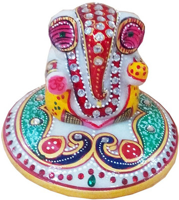 80% OFF on Anjalika Marble Ganesh Sitting on Round Base Showpiece - 17 cm 80% OFF on Anjalika Marble Ganesh Sitting on Round Base Showpiece - 17 cm