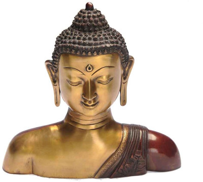 StatueStudio Meditating Buddha Bust 14 inch - Copper Red Polish Showpiece - 35.56 cm StatueStudio Meditating Buddha Bust 14 inch - Copper Red Polish Showpiece - 35.56 cm
